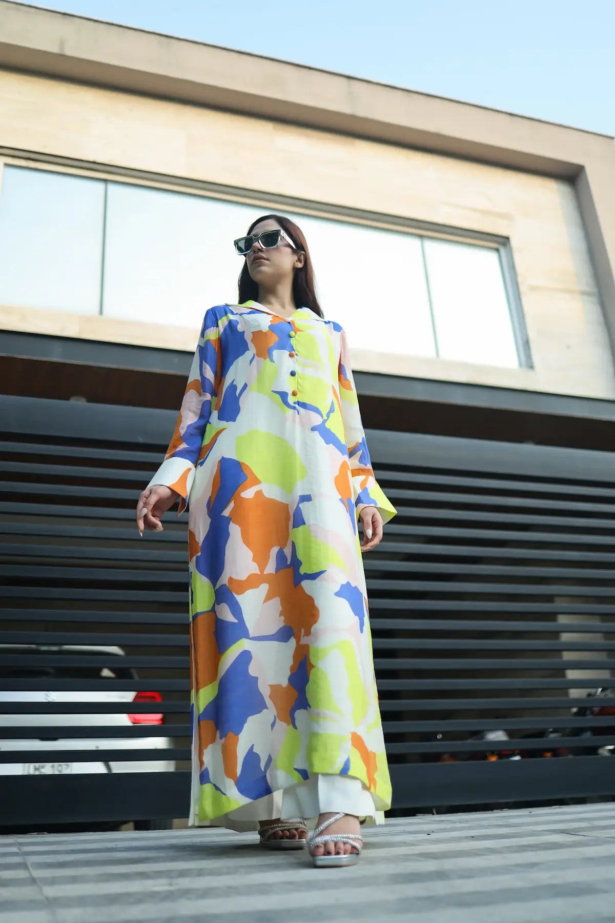 70s Groove Long Shirt in Multi Hues